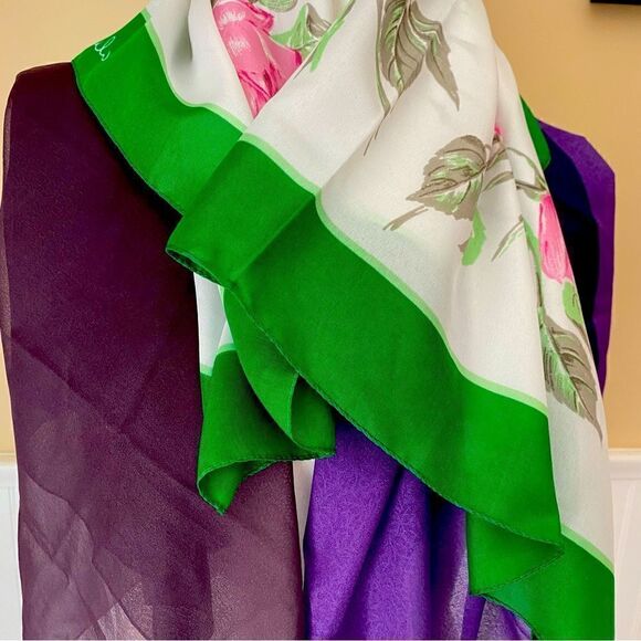 Vintage Scarf Scarves Lot 3 Three Signed - Picture 7 of 9